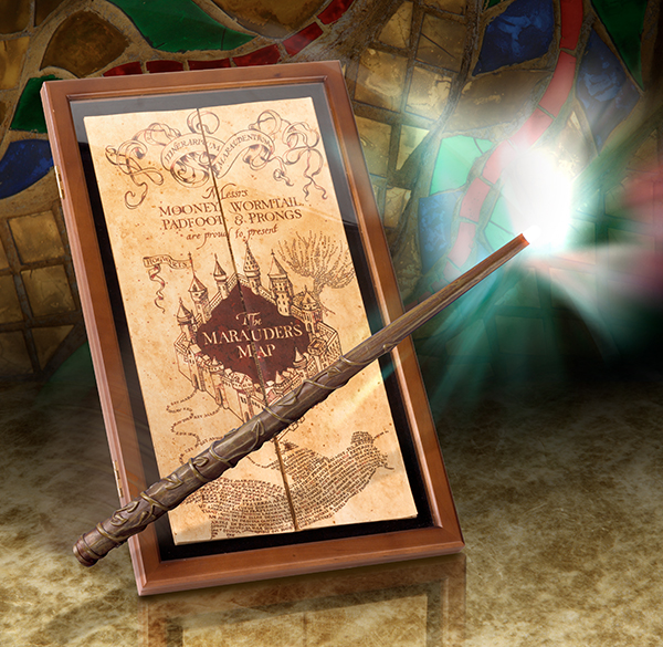 Harry Potter Marauder's Map and Wand